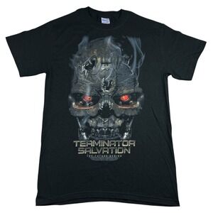 Vintage Terminator Salvation Movie Promo T Shirt Men's Small Black 2009 Sci-fi